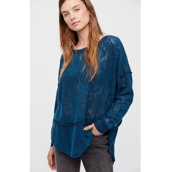 Free People Not Cold In This Lace Top - Picture 1 of 6